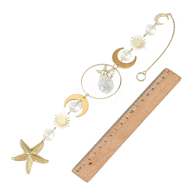 304 Stainless Steel Starfish Hanging Suncatcher HJEW-JM05043-1