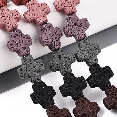 Natural Lava Rock Beads Strands G-N257-22A-01-1
