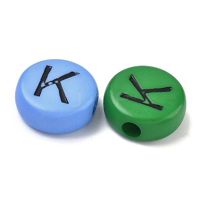 Opaque Acrylic European Beads MACR-K365-01E-1