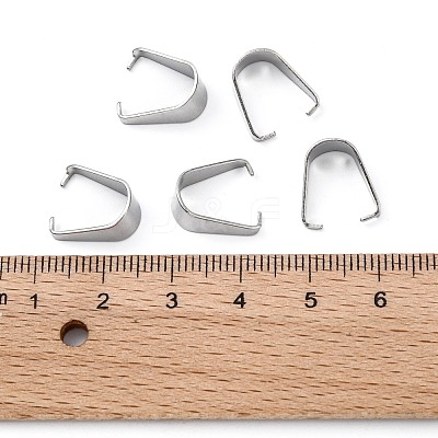 Non-Tarnish 304 Stainless Steel Snap on Bails X-STAS-R048-13x9mm-1