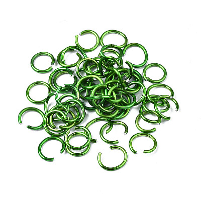 Anodized Aluminum Open Jump Rings X-ALUM-R005-0.8x6-25-1