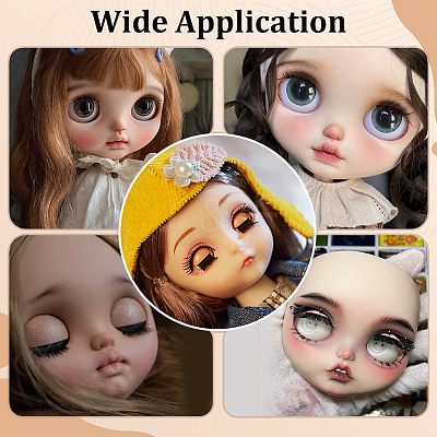 4 Pairs 4 Styles Plastic Doll Eyes FIND-PH0028-38-1