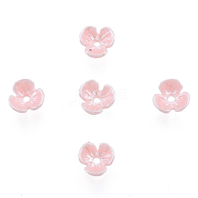 Resin Imitation Pearl Bead Caps RESI-N036-01A-05-1