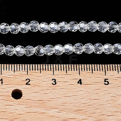 Electroplate Transparent Glass Beads Strands EGLA-A035-T4mm-A19-1
