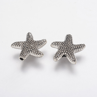 Tibetan Style Alloy Beads X-PALLOY-F202-22AS-1