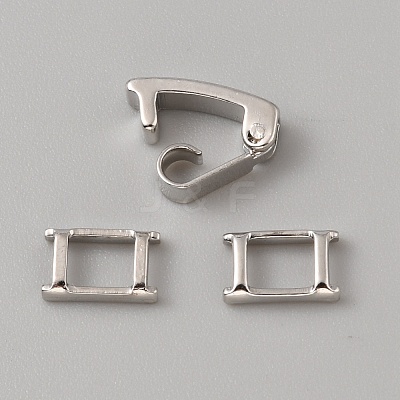 Brass Fold Over Clasps LS-KK-WH0079-109B-P-1
