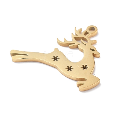 Christmas Theme 304 Stainless Steel Pendants STAS-R003-04G-06-1