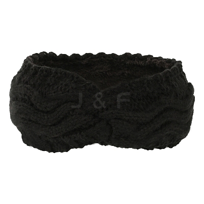 Polyacrylonitrile Fiber Yarn Warmer Headbands with Velvet COHT-PW0001-24B-1