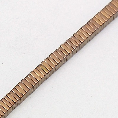 Electroplate Non-magnetic Synthetic Hematite Heishi Beads Strands G-J171B-4x4mm-05-1