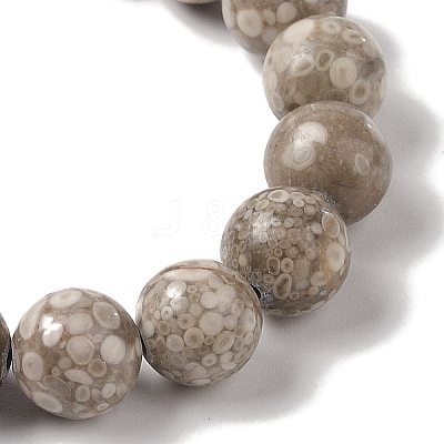 10mm Round Natural Maifanite Braided Bead Bracelets BJEW-C067-01C-06-1