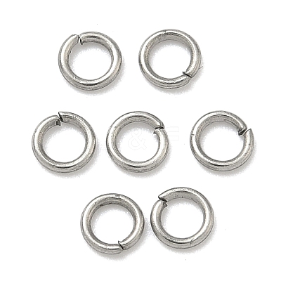 Tarnish Resistant 304 Stainless Steel Open Jump Rings STAS-Q186-02-4x0.7mm-1