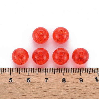 Transparent Crackle Acrylic Beads MACR-S373-66C-N08-1