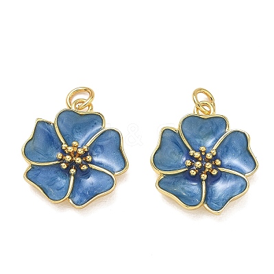 Brass Enamel Pendants KK-CBAD9DF-03G-J-1