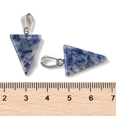 Natural Blue Spot Jasper Pendants G-B127-04P-04-1