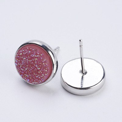 Druzy Resin Earrings KK-E724-S-02P-1