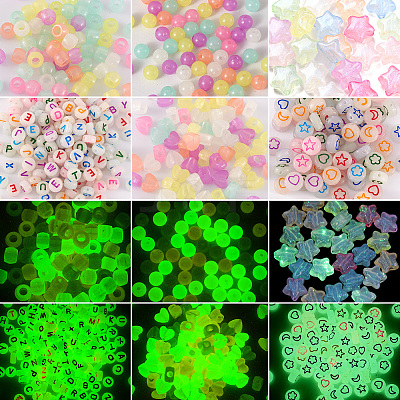 Luminous Transparent Acrylic Beads LACR-TA0001-02-1