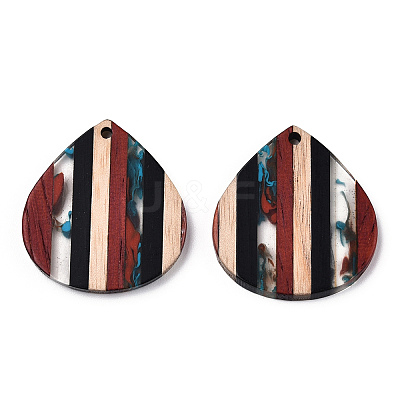 Resin & Walnut Wood Pendants RESI-N039-18-1
