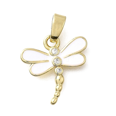 Brass Micro Pave Cubic Zirconia Charms KK-P336-42G-02-1