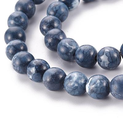 Natural Ocean White Jade Bead Strands G-G916-8mm-05-1