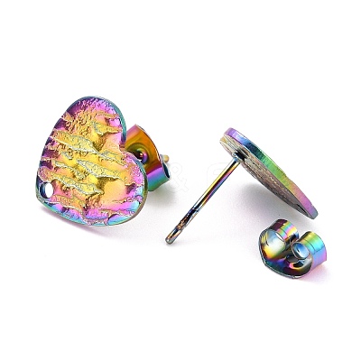 Ion Plating(IP) 304 Stainless Steel Stud Earring Findings STAS-I183-05B-M-1