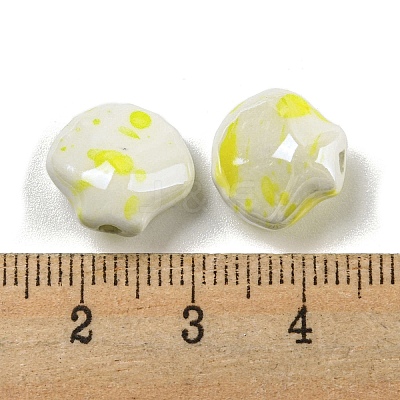 Shell Shape Glazed Porcelain Beads PORC-E022-01C-1