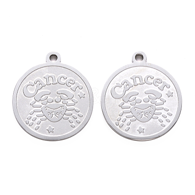 Non-Tarnish 201 Stainless Steel Pendants STAS-R106-12-1