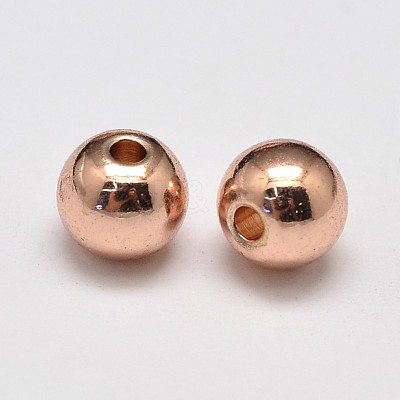 Rack Plating Brass Round Spacer Beads KK-I601-6mm-RG-RS-1