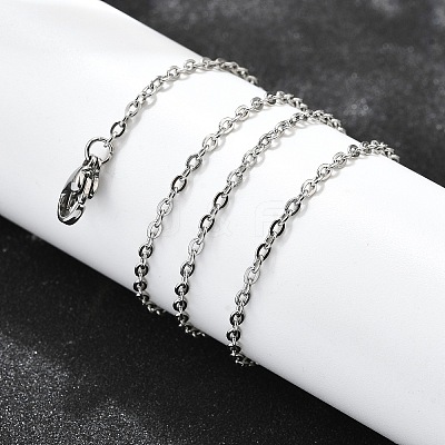 Tarnish Resistant 304 Stainless Steel Women Chain Necklaces NJEW-C079-01C-1