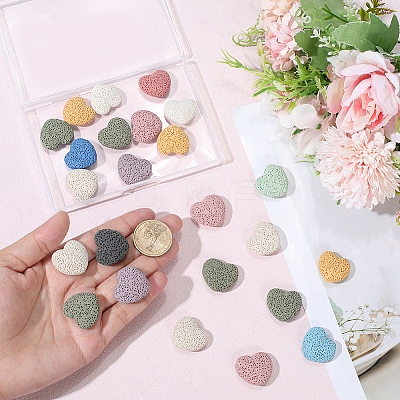 24Pcs Unwaxed Natural Lava Rock Beads G-PA0002-13-1