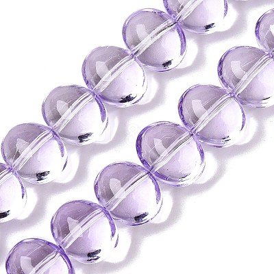 Transparent Electroplate Glass Beads Strands EGLA-N012-06B-1