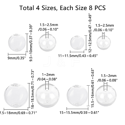 Handmade Blown Glass Globe Beads GLAA-PH0007-78-1