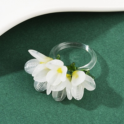Handmade Lampwork Finger Rings RJEW-P158-01-1