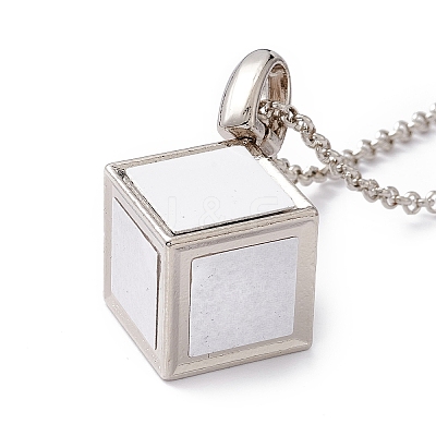 Sublimation Blank Aluminum Pendant Necklace LS-NJEW-E020-04P-1