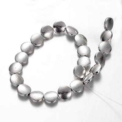 Flat Round Tibetan Style Alloy Bead Strands TIBEB-O007-40-NR-1