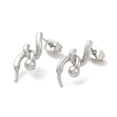 Brass Stud Earring Findings KK-M270-34P-1