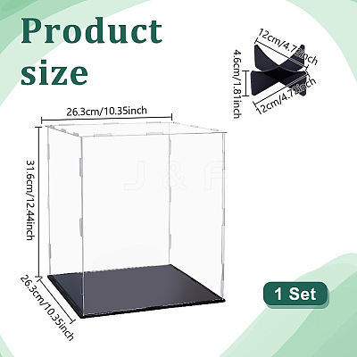 1 Set Rectangle Trasparent Acrylic Toys Action Figures Display Boxes ODIS-GA0001-65-1