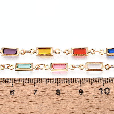 Handmade Brass Rectangle Link Chains CHC-N024-07KCG-1