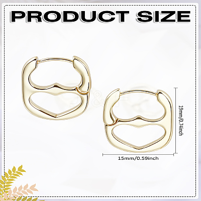 1 Pair Alloy Hoop Earrings EJEW-LP0013-04G-1