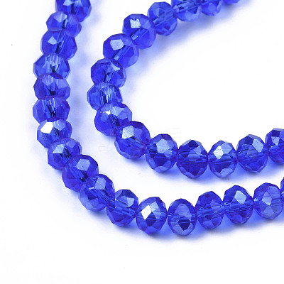 Electroplate Glass Beads Strands EGLA-A034-T4mm-B-1