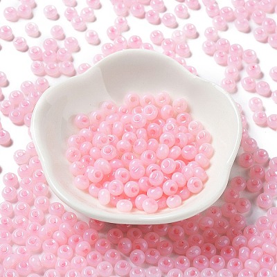 Imitation Jade 3/0 Glass Seed Beads SEED-Z001-A-A10-1