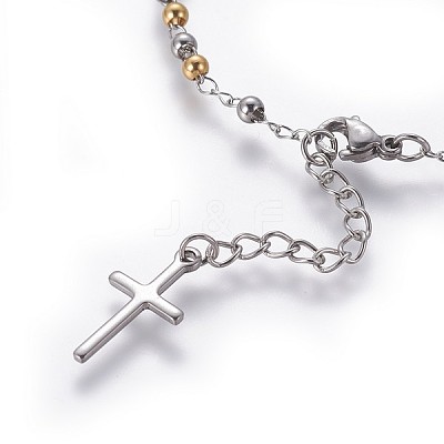304 Stainless Steel Charm Bracelets BJEW-P258-17GP-1
