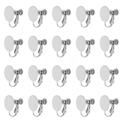 20Pcs 316 Stainless Steel Clip-on Earring Findings STAS-UN0053-54-1