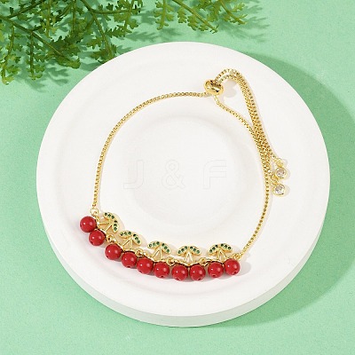 Brass Micro Pave Cubic Zirconia Slider Bracelets BJEW-Z126-01G-1