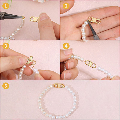12Pcs 2 Colors Rack Plating Brass Fold Over Clasps KK-CA0002-66-1