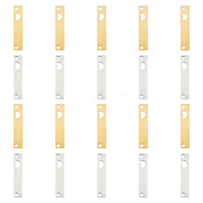 20Pcs 2 Colors 201 Stainless Steel Pendants STAS-DC0014-09-1