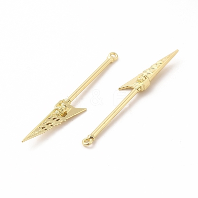 Rack Plating Alloy Big Pendants PALLOY-E025-10G-1