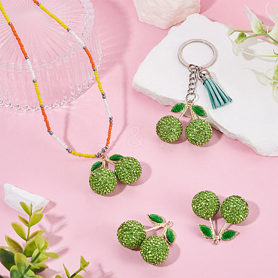 2Pcs Alloy Cherry Charms FIND-TA0009-30F-1