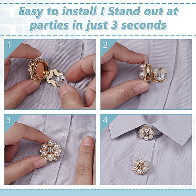 4Pcs Alloy Rhinestone Flower Ornament Buckle DIY-FG0007-77-1