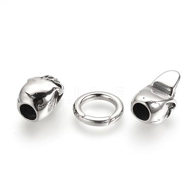 304 Stainless Steel Spring Gate Rings STAS-Q209-36-1