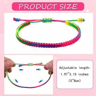 Braided Nylon Thread Cord Bracelets BJEW-SW00049-01-1